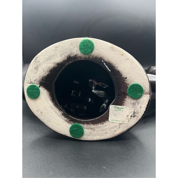 Haeger Pottery Couple Lovers Eternity Circle of Love Black Statue 1986 orig stic - Picture 4 of 7